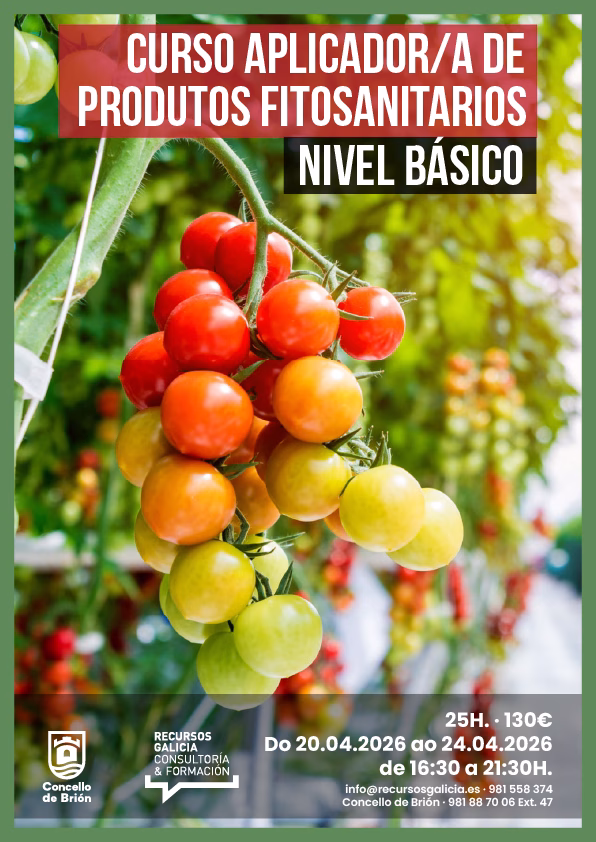 CURSO APLICADOR/A DE PRODUTOS FITOSANITARIOS · NIVEL BÁSICO